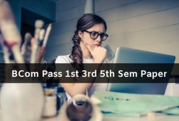 Bcom Pass Question Papers