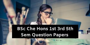 Mdu BSc Che Hons 1st 3rd 5th Sem Question Papers PDF