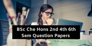 Mdu BSc Che Hons 2nd 4th 6th Sem Question Papers