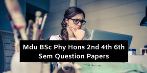 Mdu BSc Physics Hons 2nd 4th 6th Sem Question Papers