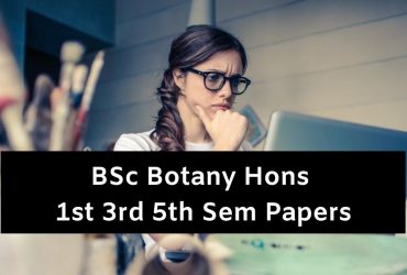 Bsc Botany Hons Question Papers