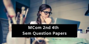 Mdu MCom Question Papers