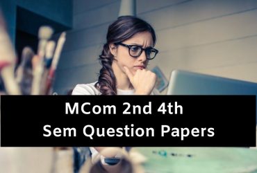 Mdu MCom Question Papers