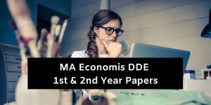 Mdu DDE MA Economics Question Papers