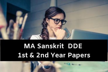 MA DDE Sanskrit Question Papers