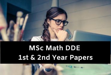 Mdu MSc Maths DDE Question Papers
