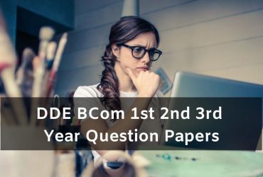 Mdu BCom DDE Question Papers
