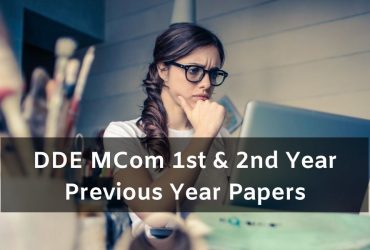 DDE MCom Question Papers