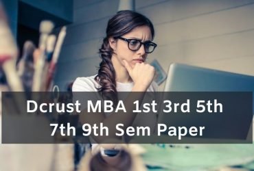 Dcrust MBA 1st 3rd 5th Sem Question Paper