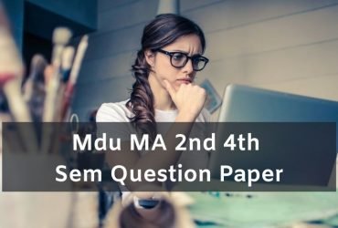 Mdu MA 2nd 4th Sem Question Paper